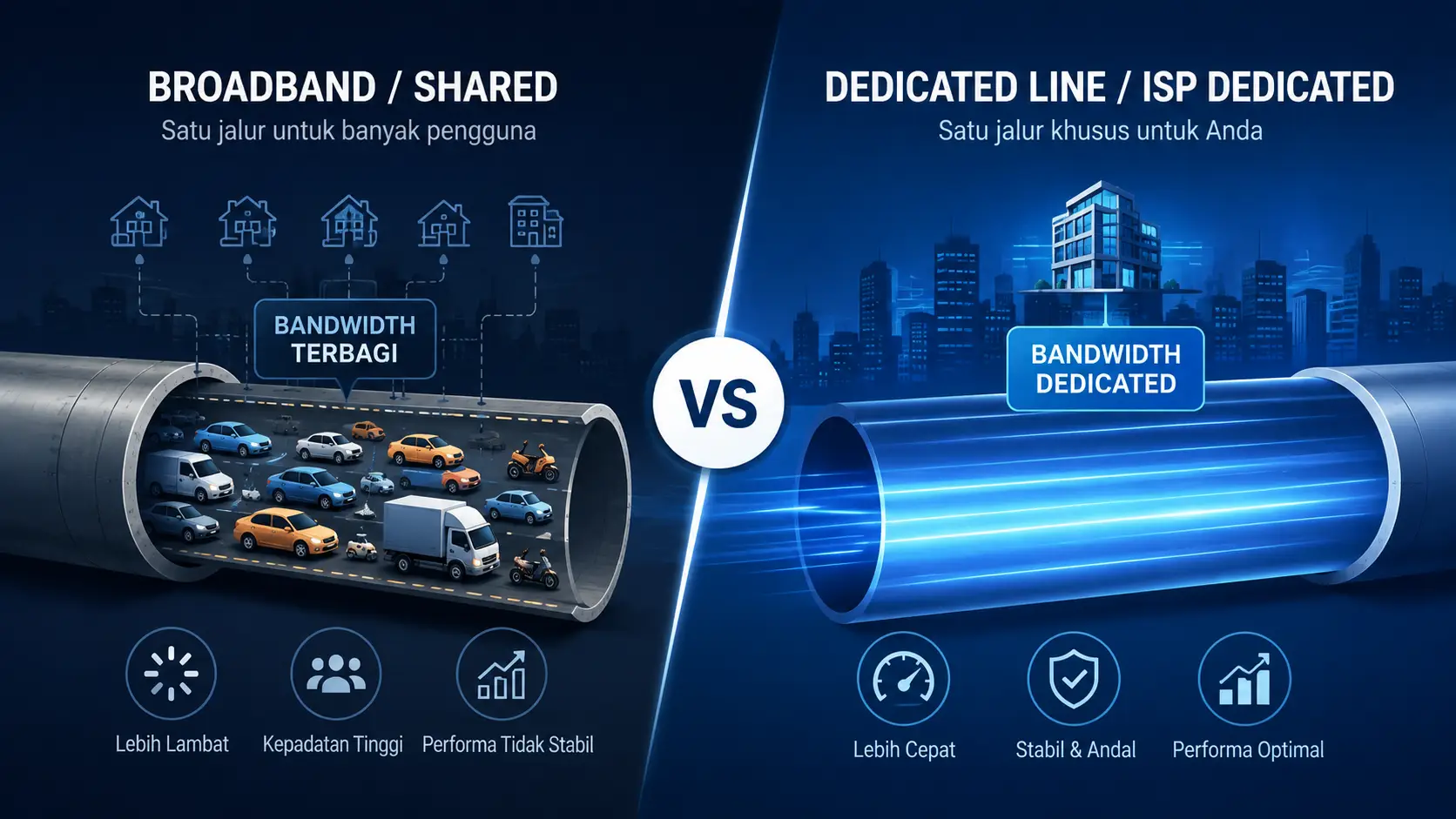 Bedanya ISP Dedicated dan Broadband, dan Kapan Bisnis Perlu Upgrade