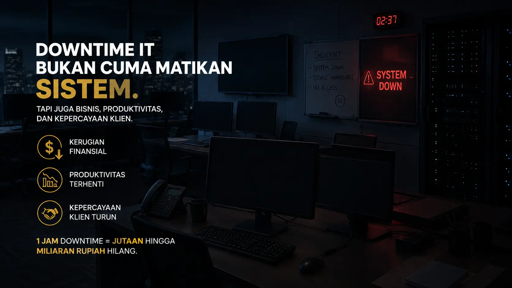 Biaya Downtime IT: Cara Menghitung Kerugian Per Jam